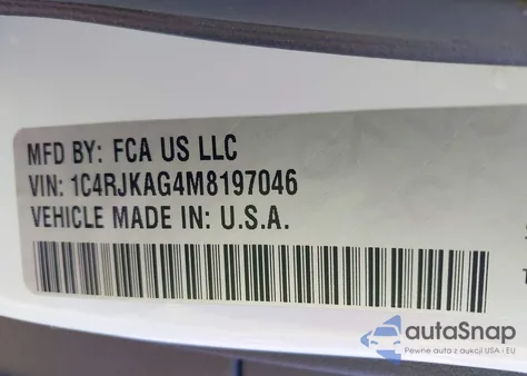 2021 Jeep Grand Cherokee L Altitude 4X4 from USA, damaged, VIN 1C4RJKAG4M8197046